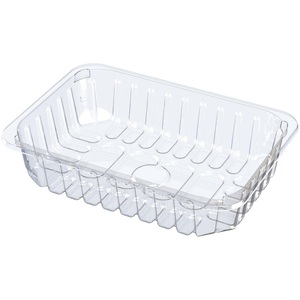Single Cavity Food Produce Tray Soak Pad Clear 238x166MM (Case 184)