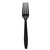 Reusable Plastic Fork Black (Case 1000)