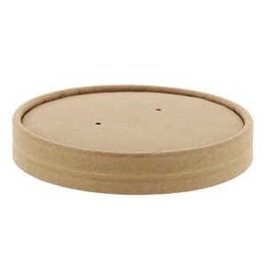 Kraft PE Lined Soup Container Lid 8-12OZ (Case 500)