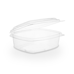 PLA Hinged Deli Pot Clear 12OZ (Case 300)