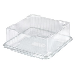 Square Hinged Cake Container Clear 220x220x80MM (Case 140)